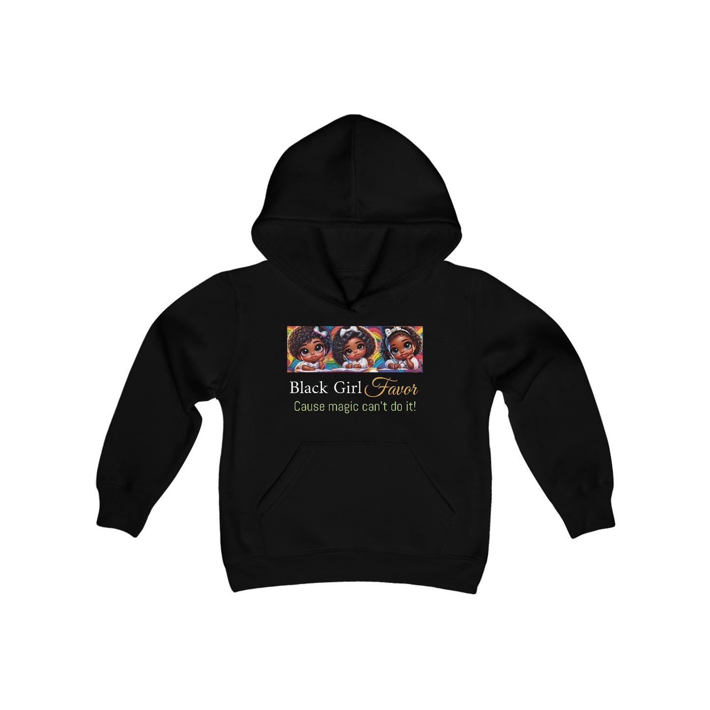 Black Girl Favor Youth Hooded Sweatshirt