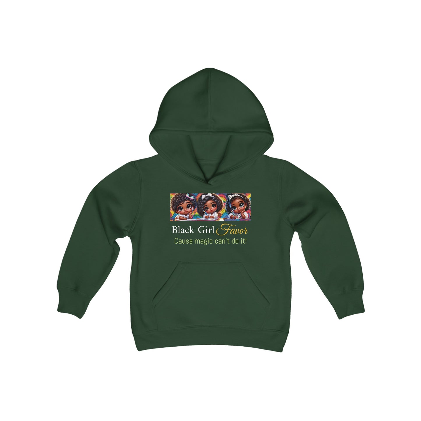 Black Girl Favor Youth Hooded Sweatshirt